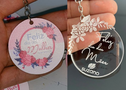 Chaveiro em acrilico Impressão UV