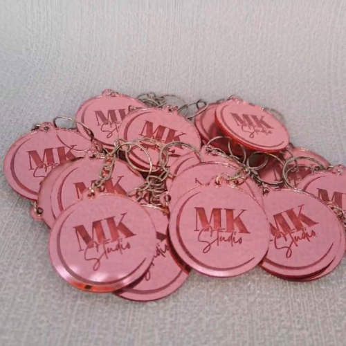 Chaveiro em acrilico espelhado