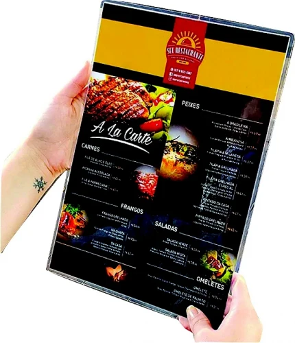 Cardápios plastificado 4X0