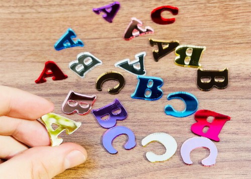 APLIQUE LETRA ACRILICO ESPELHADO